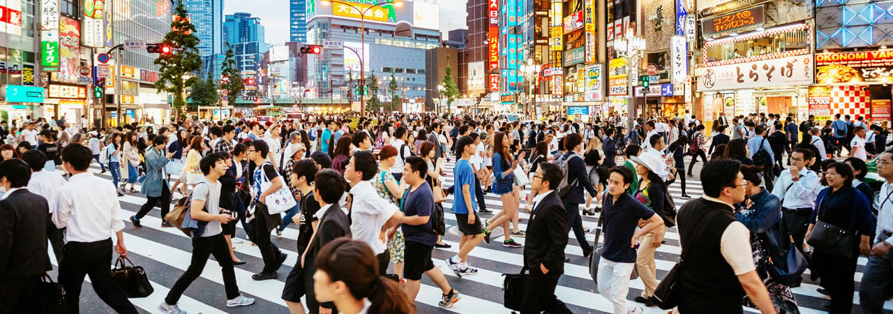 people on shopping street